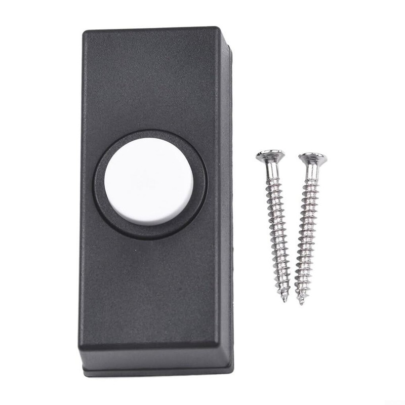 SUIOPPYUW ABS Doorbell Push Button Replacement For Convenient Installation Black