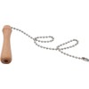 Light Wood Beaded Pull Chain Extension with Connector Wooden Pillars