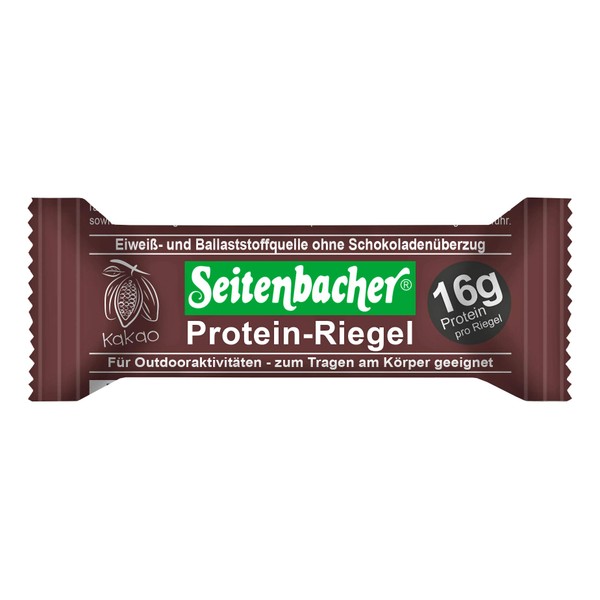 Seitenbacher Protein Bar Cocoa I 16 g/55 g = 29% Protein I Gluten Free I Glycerin Free I (1 x 55 g)