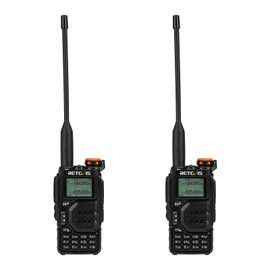 Retevis RA79 Walkie Talkies, Dual Band Amateur Radio with Sensitive Microphone, Air Band Reception, Ham Radio, Channel Detection, 2-Way Radio for Hunting, Travel, Hiking, 2 m 70 cm Radio (Pack of 2)