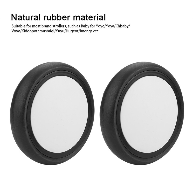 Pushchair Rubber Interchangeable Front/Rear Wheels Accessories for Yoya Vovo Pushchair
