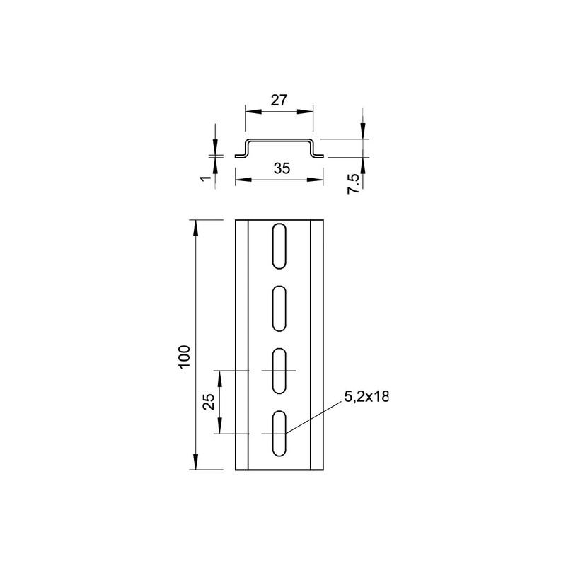 OBO Bettermann System Conex IJF – Profile Perforated 2069 Classical