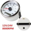 ELING Tachometer 8000RPM REV Counter with Hour Meter 85mm 9-32V
