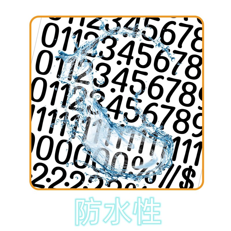 Large Number Stickers Set of 3 Waterproof Number Stickers Large