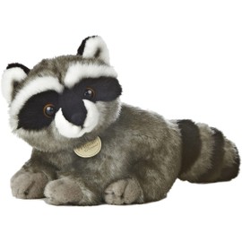 Aurora® Adorable Miyoni® Raccoon Stuffed Animal - Lifelike Detail - Cherished Companionship - Gray 10 Inches