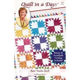 Quilt In A Day Bear Tracks Quilt for Rotary & AccuQuilt Pattern, None