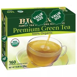 Bigelowwss Premium Organic Green Tea 160 ct. w/A Storage Bag