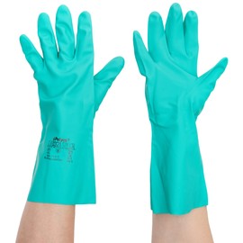 Polyco 926 Nitri-Tech 3 Nitrile Synthetic Rubber Glove with Flock Lined, Size 9, Green