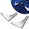 4sold (TM) 2 Pieces Blouse Shirt Metallic Metal Pointed Collar