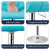 Segawe Modern PU Leather Adjustable Bar Stools w/ Square Back