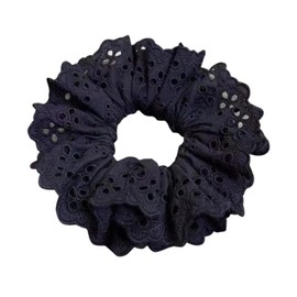 ChasCoCo Scrunchie Lace Hair Closure Hair Closure Fashion Chunky Ponytail Holder Hair Accessories Attractive Multi-layer Bow Girls Hair Ties Tighten Multilayer Bow Lace Hair Ring Black