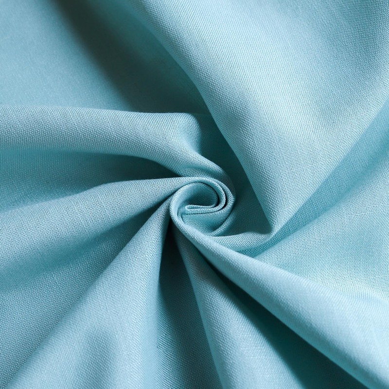 GOEXCPL Round Cotton and Linen Tablecloth with Fringes, Blue-Green Diameter