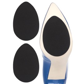 Dr. Shoesert Non-Slip Shoes Pads Adhesive Shoe Sole Protectors, High Heels Anti-Slip Shoe Grips (Black - 2 Pieces)