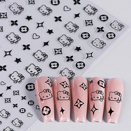 Nail art cute character cat nail stickers 6 types - WFHTR8F cute sticker DP - 822 / 네일아트 귀여운 케릭터 냥이 고양이 네일스티커 6종-WFHTR8F 귀욤스티커 DP - 822