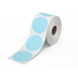Rollo Circle Thermal Labels 2 Inch - Roll of 1,000 Round Sticker Labels - Multi-Purpose Direct Thermal Printer Stickers 2x2 (Blue)
