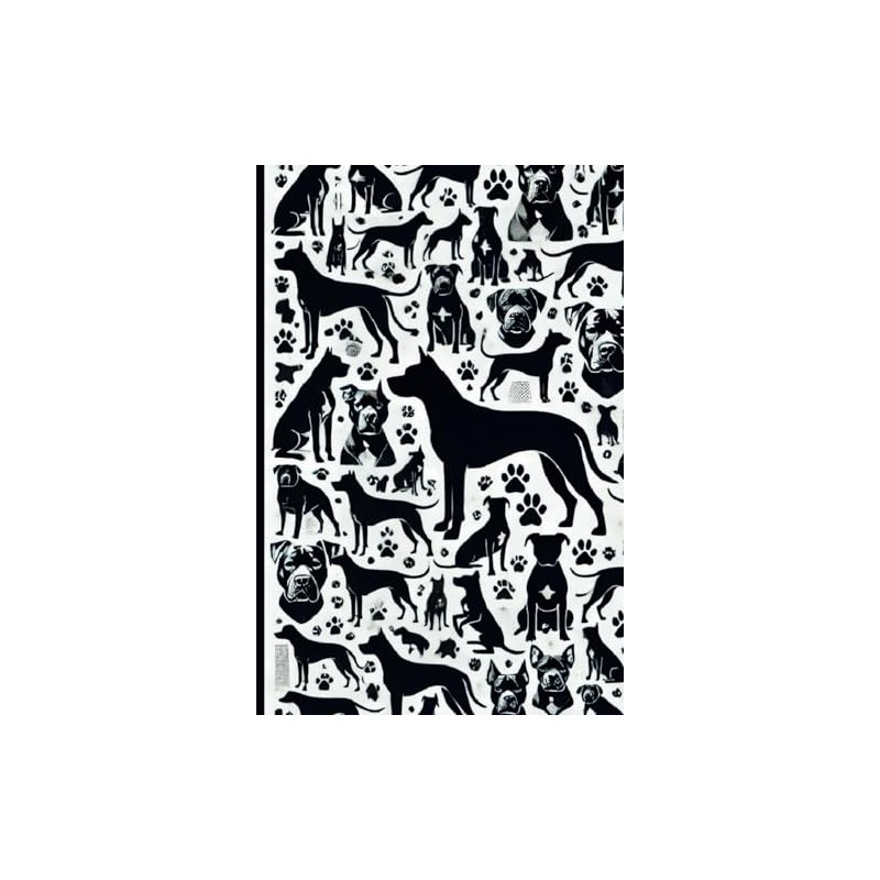 Silhouette Dog Journal – 120-Page Lined Notebook with Paw Print