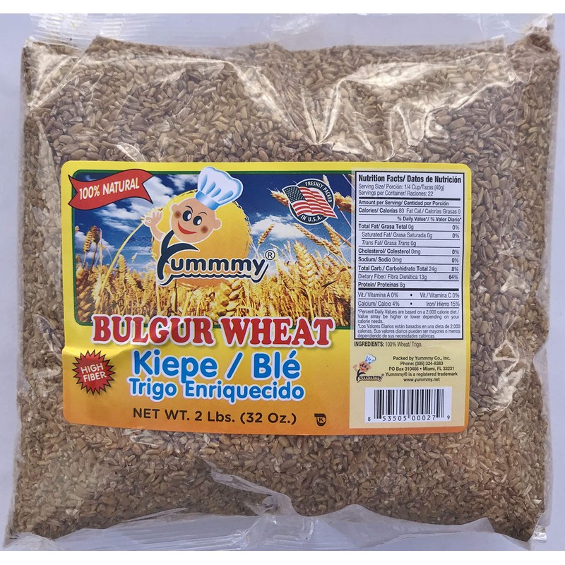 Yummmy Bulgur Cracked Wheat, Trigo Bulgur, 2 Lbs (32 Oz),