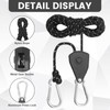 LUCKNIGHT 4PCS Reflective Tent Guy Ropes, Guy Rope Tensioners, Guide