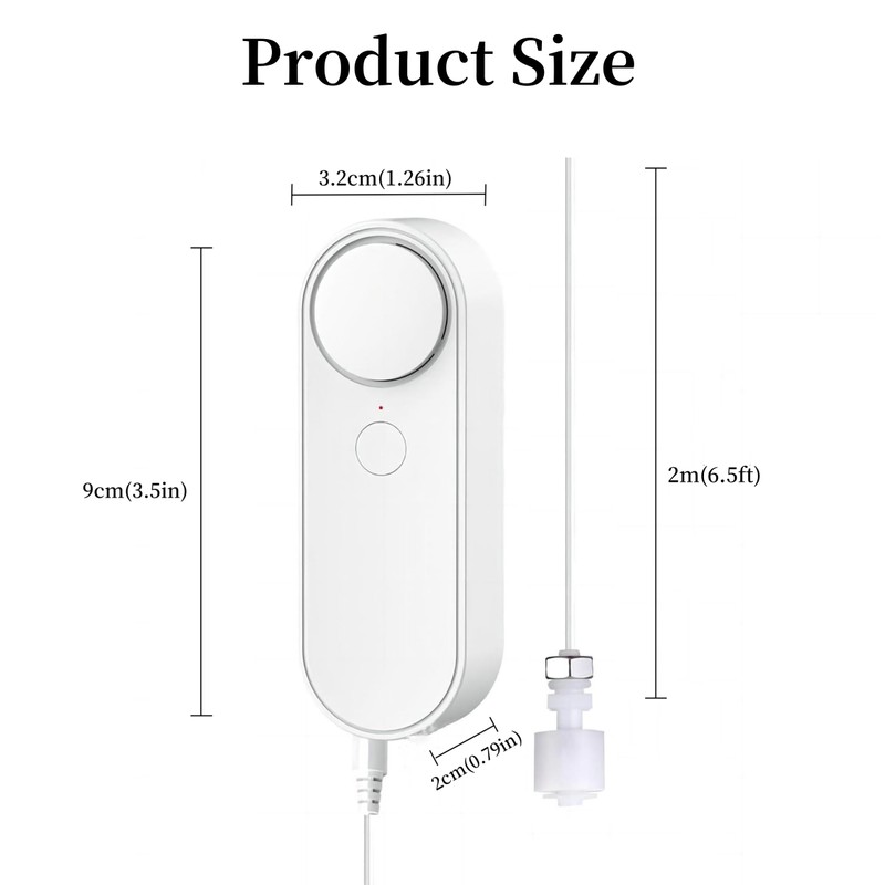 Lancoon WiFi Water Level Detector Tuya Smart Sensor Alarm Dual