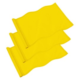 TIXIPEM Golf Flag with Tube Inserted [3pcs] - Nylon Putting Green Golf Target Flag Use for Indoor & Outdoor Courts & Practice Field - [Yellow - 20 IN]