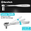 DURATECH 3/8-Inch Drive Ratchet, 90-Tooth Ratchet Wrench, Quick-release, Reversible Switch,