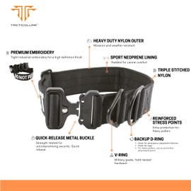 Tacticollar - DO NOT PET, 2 inch Nylon Collar for Small, Medium and Large Dogs, Neoprene Padded Inside, Communicate Your Dogs Needs to Prevent Accidents (Black Medium)