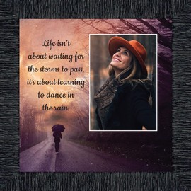 Crossroads Home Décor Dancing in The Rain, Encouragement Gifts, Motivational Wall Art, 6426CH