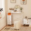 3IngSeagulls White Vanity Desk Without Mirror, Small Vanity Desk with