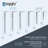 Haggiy Slotted Screw Hooks, Galvanised, Straight (Pack of 25), silver