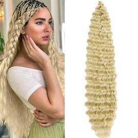 Datanala 613 Ocean Wave Crochet Hair 30inch Deep Wave Curly Crochet Hair 1pack Long Inch Deep wave Braids (613#, 30Inch,Pack of 1)