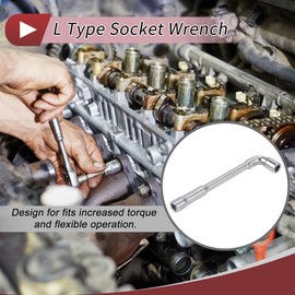 HEROFFIX 1 Pcs Socket Wrench Spanner Socket Remover 11.7x3cm Alloy Steel Hexagon 7mm for Car Motorcycle Dirtbike Repair L Shaped Wrench Sleeve Double Ended