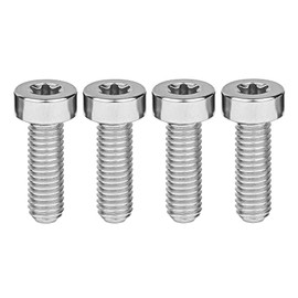 Wanyifa Titanium M5x15mm Torx Head Bolt for Bicycle Bottle Cage Brake Stem Pack of 4 (Normal Titanium)