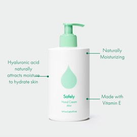 Safely - Hand Cream, pH balanced, Plant-powered, No harsh chemicals, (16 Fl Oz (Pack of 1))