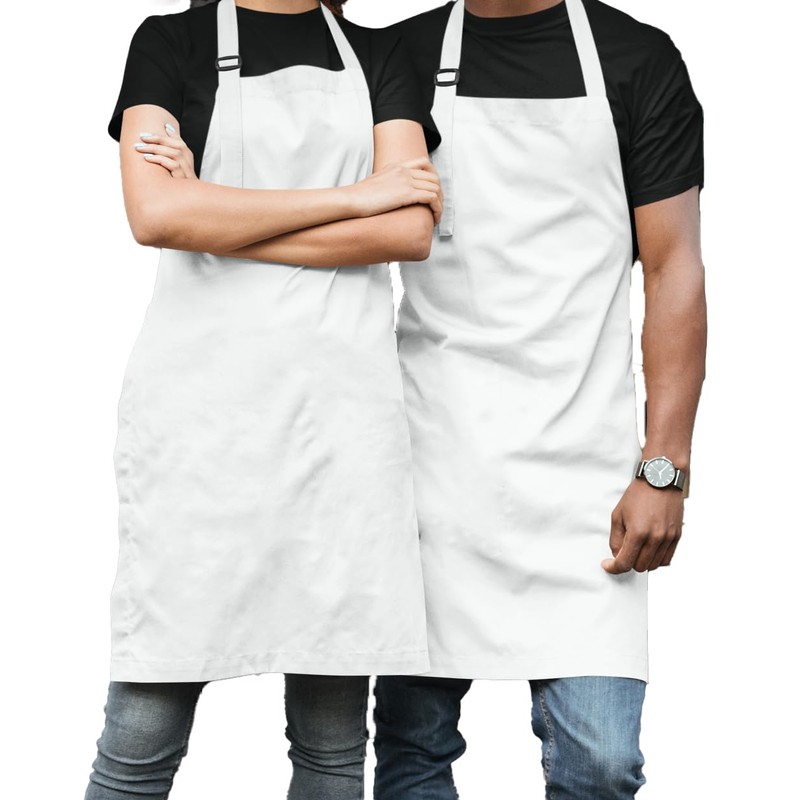 Morefaz 2 or 1 Pack Unisex Adjustable Apron Cooking Kitchen