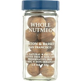 Morton & Bassett Whole Nutmeg, All Natural, Kosher, MSG Free, Gluten Free & Non-GMO, 2.2 Ounce (Pack of 3)