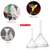 2-Pack Glass Funnel, Funnel Laboratory Instrument 60mm 90mm Kitchen Lab