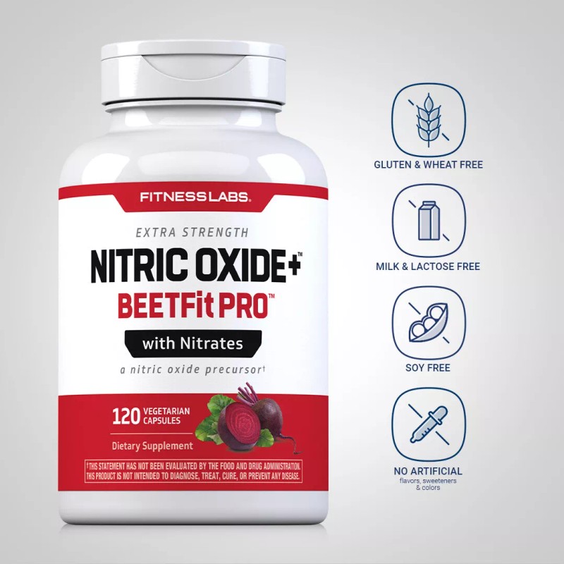 Fitness Labs Nitric Oxide Beet Root Capsules | With Nitrates