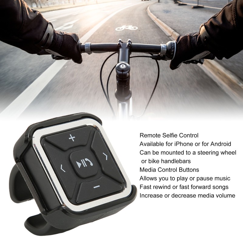Bluetooth Media Button Wireless Sound Adapter Switch Steering Wheel Remote