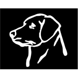 Lab Labrador Sticker for Car Vinyl Decal Window Truck Car Bumper Sticker Motorcycle Decal (White)