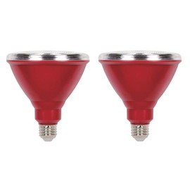 Westinghouse 0314700 11W PAR38 LED Outdoor Bulb, Flood Red E26 (Medium) Base, 120V, Box (2 Pack)