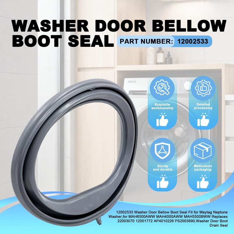 12002533 Washer Door Boot Seal for Maytag Neptune Whirlpool