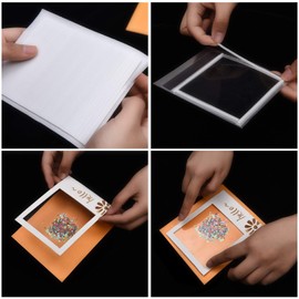 Outus 500 Pcs Double Sided Foam Sticky Strips Dual-Adhesive 3D Foam Tapes Pop Strips Adhesive Mount for Shaker Card, Scrapbooking or Office Supplies (3.9 Inch)