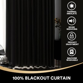 PrinceDeco 100% Blackout Curtain Panels Thermal Insulated Black Liner Curtains for Nursery Room Noise Reducing and Heat Blocking Drapes for Villa/Hall/Dorm Window(Desert Sage,2 PCs,52x96 in)