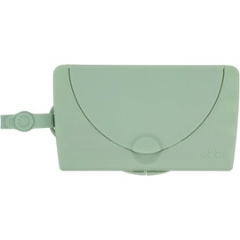 Ubbi On-The-Go - Dispensador de toallitas para bebé, contenedor portátil para viajes, accesorio imprescindible para recién nacidos, soporte para toallitas reutilizables, color verde salvia