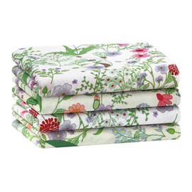 HOULIFE Handkerchiefs for Women Soft Cotton Handkerchief for Women Floral Handkerchief for Women Vintage Handkerchief Floral Handkerchief, Colour: 2-4 pieces, M