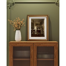 ARPEOTCY Vintage Gold Framed Wall Art, Still Life Interior Cello Landscape Paintings Victorian Farmhouse Wall Decor for Living Room Bedroom Bathroom Canvas Prints Antique Picture Frame 13x16 inch