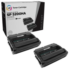 LD Products Remanufactured Toner Cartridge Replacement for Ricoh SP 5200HA 406683 (Black, 2-Pack) Compatible with SP5200DN SP5200S SP5210DN SP5210SF SP5210SR