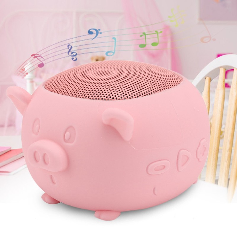 Lovely Pig Mini Wireless Bluetooth 5.0 Speaker Built in Mic