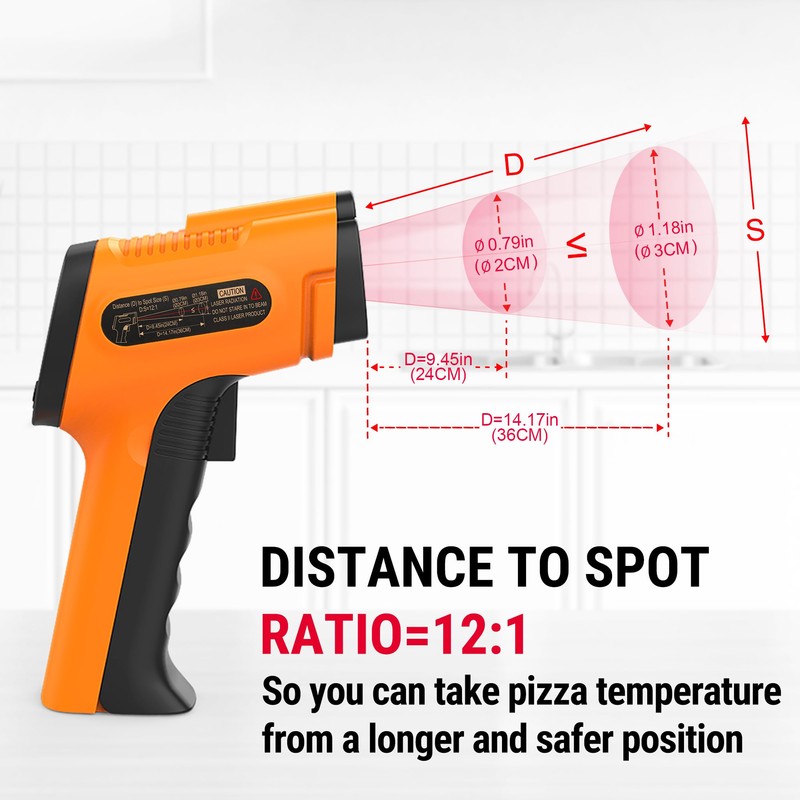TempPro Temperature Gun, Infrared Thermometer Gun with Laser, Laser Thermometer