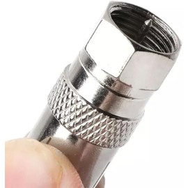 HiAoey SAT Antenna Adapter Cable to SAT Adapter Set F-Connector to IEC Female Coupling Connector Coaxial Adapter SAT Cable Gold-Plated - Pack of 2